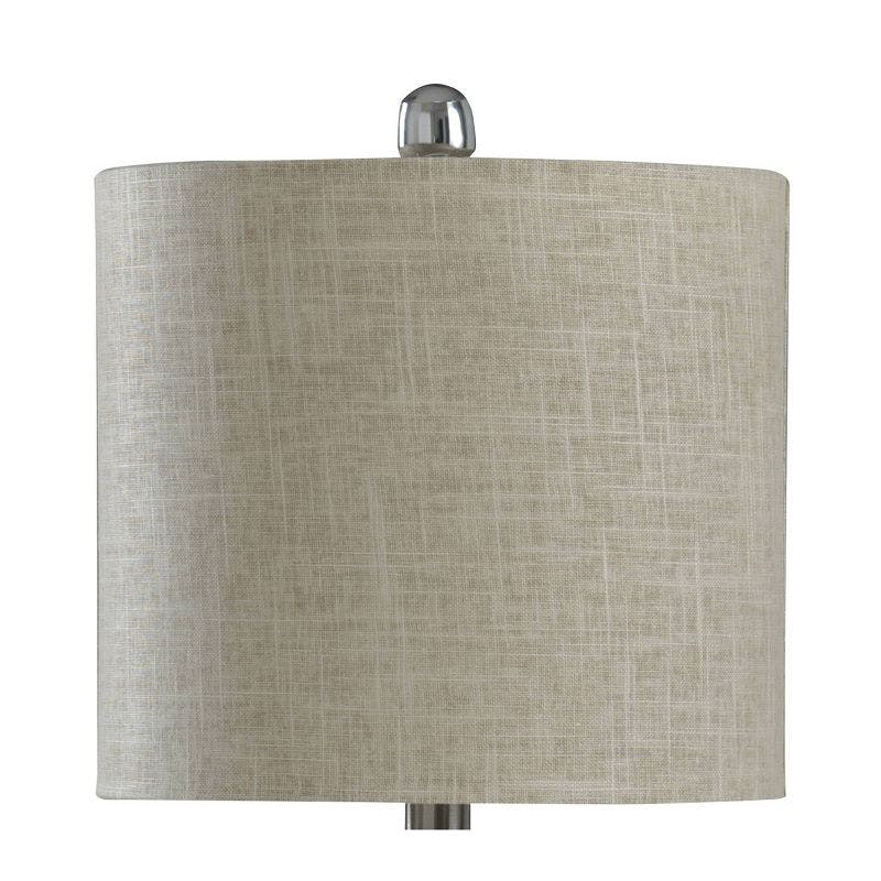 Prova 20" Grey Ceramic Table Lamp with Beige Hardback Shade