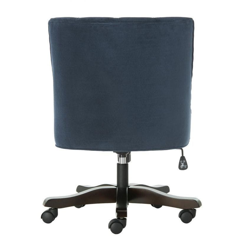Transitional Soho Navy Velvet Tufted Adjustable Desk Chair