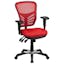 Ergonomic Mid-Back Red Mesh Executive Swivel Office Chair with Adjustable Arms