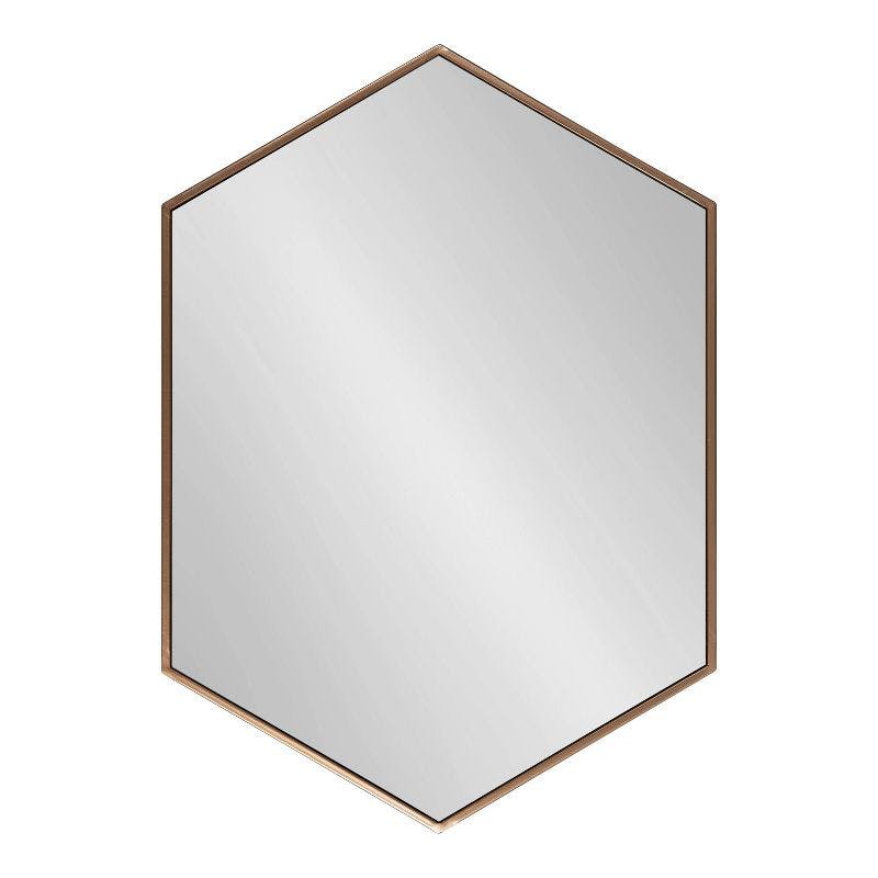 Geometric Bronze Hexagon Full Length Wall Mirror 31"x22"