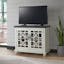 Parisian Antique Market Inspired White and Gray TV Stand