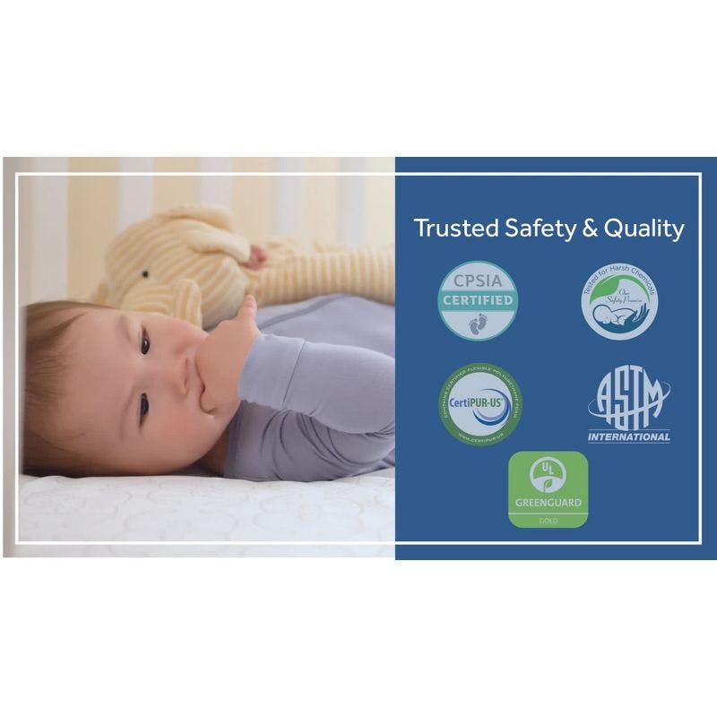 Sealy Premium Organic Cotton Waterproof Standard Crib Mattress Protector