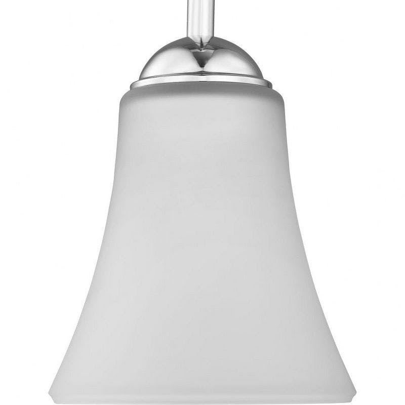 Angelic Aura 5'' Polished Chrome Mini-Pendant with Etched Glass Shade