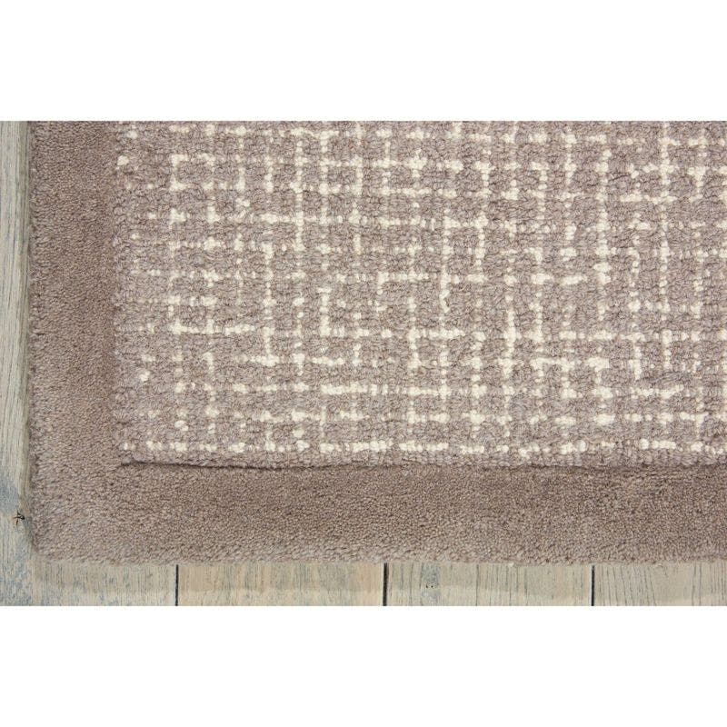 Luxurious Grey/Ivory Hand-Tufted Wool Area Rug 8' x 10'