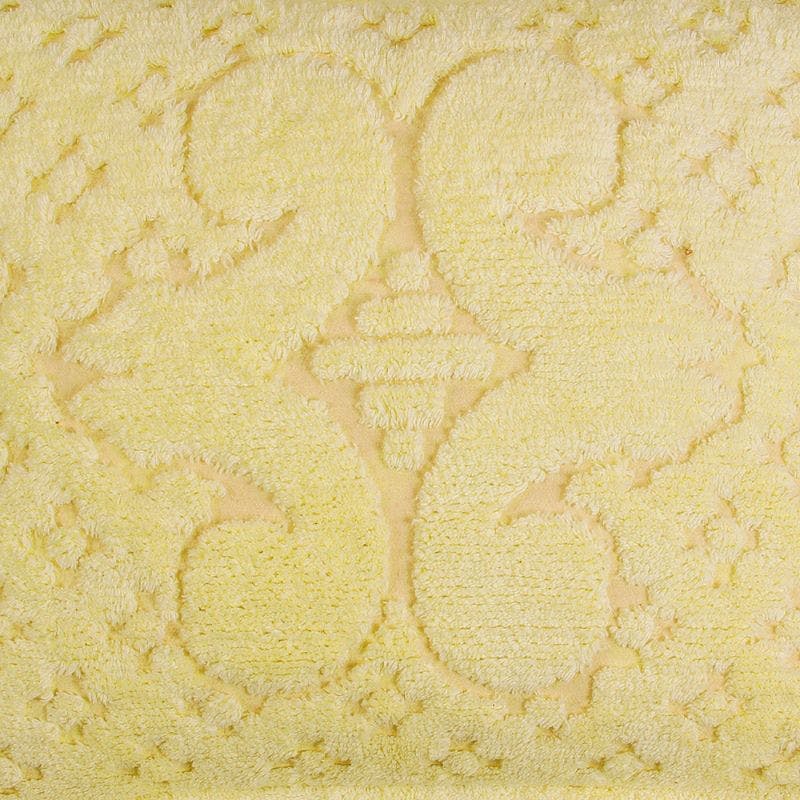 Chenille Tufted Medallion Yellow Cotton Queen Bedspread