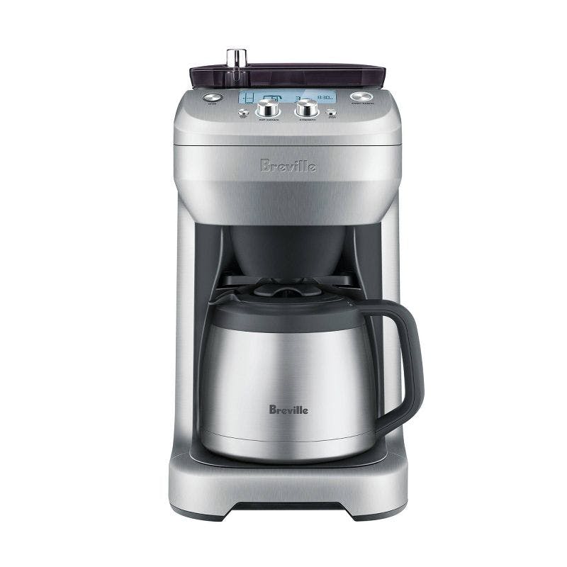 Stainless Steel 12-Cup Programmable Coffee Maker with Built-in Grinder