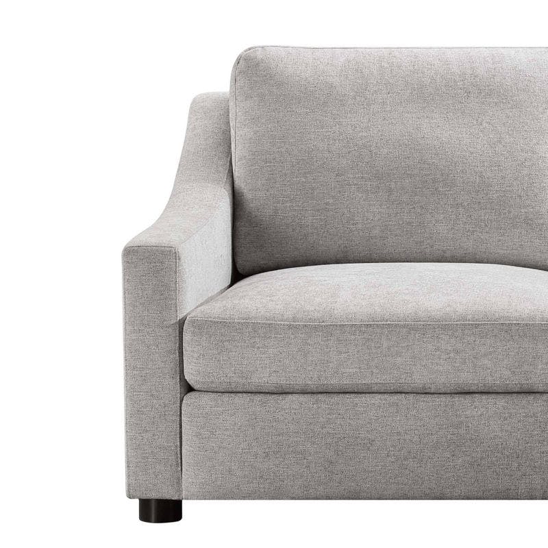 Elegant Transitional Gray Chenille Wood Accent Chair