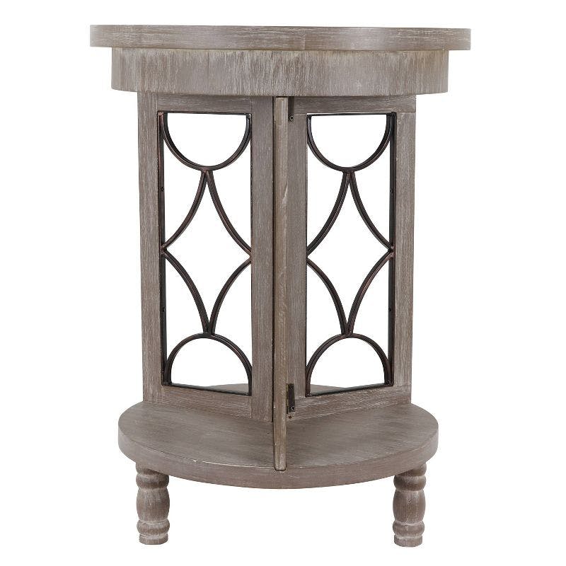Decor Therapy Roberta Side Table, Winter Melody, Bronze