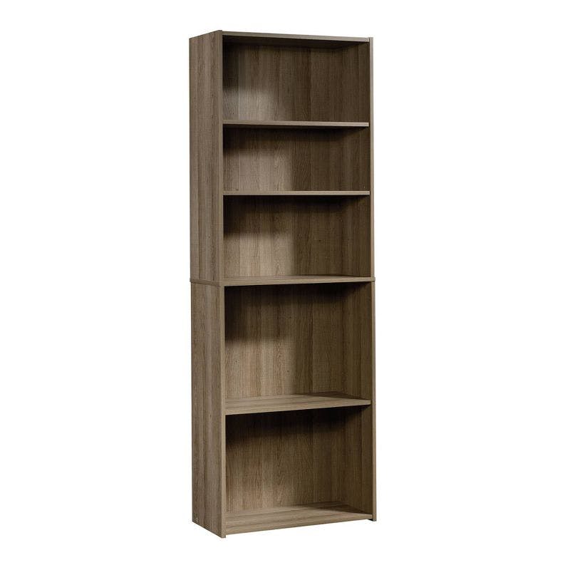 Adjustable Summer Oak 5-Shelf Large Bookcase