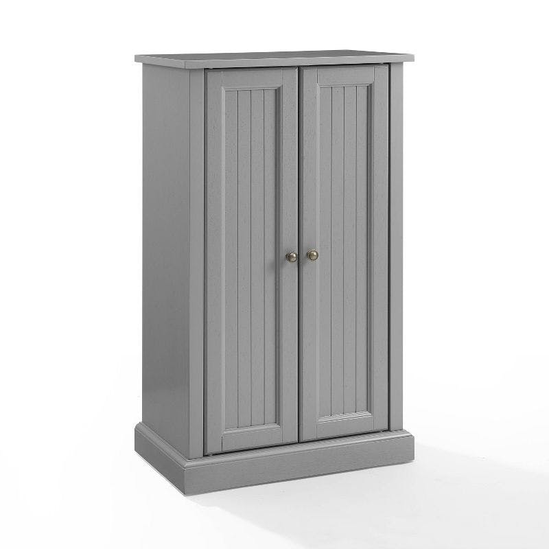 Seaside Freestanding Accent Cabinet with Adjustable Shelving in Distressed Gray