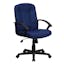 Navy Elegance Swivel Mid-Back Executive Chair with Fabric Upholstery