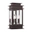 Princeton Classic Bronze Dual-Light Outdoor Wall Lantern with Clear Glass