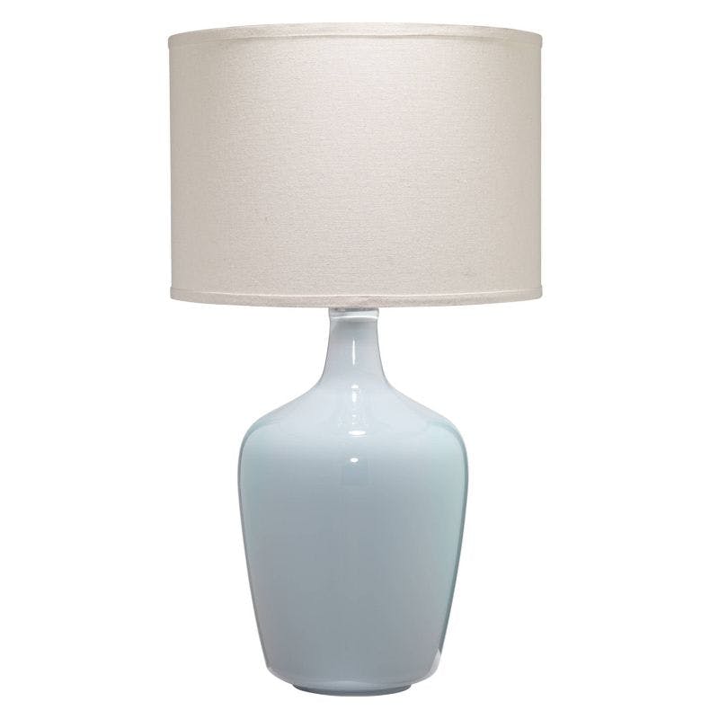 Maddox Dove Grey Classic Jar Table Lamp with Linen Shade