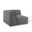 Charcoal Polyester Restore Minimalist Sectional Sofa Corner Chair