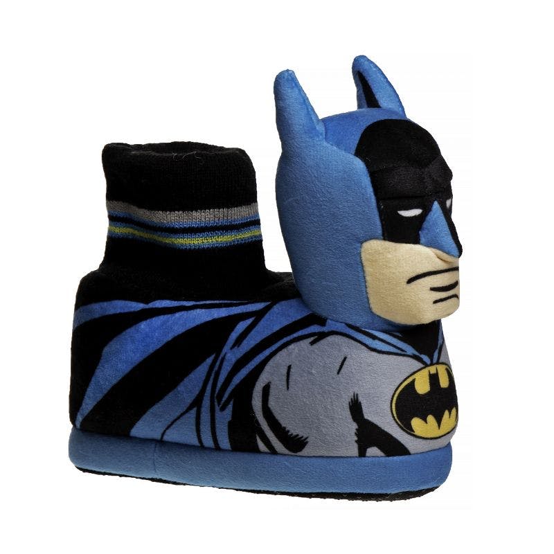 Toddler Boys' Batman 3D Character Cozy Slippers in Blue and Black