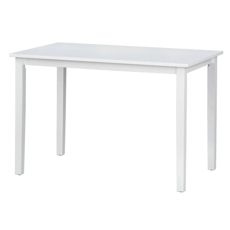 Modern Shaker Rectangular Dining Table in Glossy White