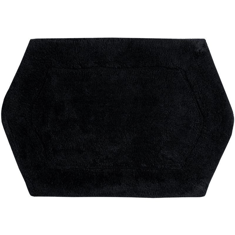 Waterford Luxury Plush Black Cotton Bath Rug