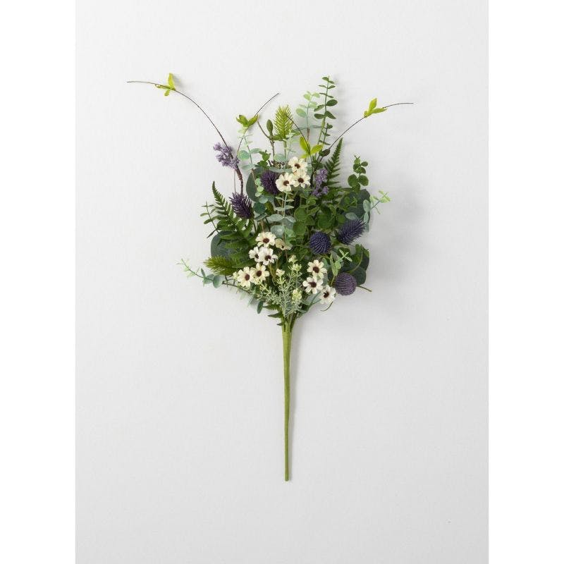 Spring Elegance Silk Fern & Wildflower Tabletop Arrangement in Green