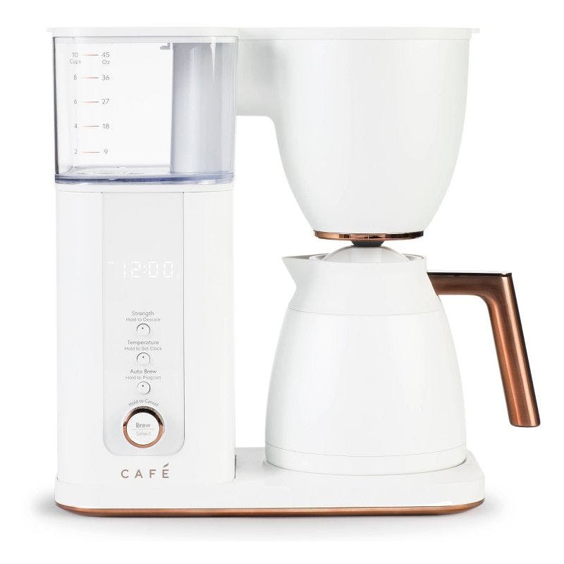 Matte White 10-Cup Smart Drip Coffee Maker with Thermal Carafe