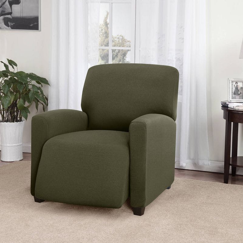Forest Green Stretch Jersey Large Recliner Slipcover