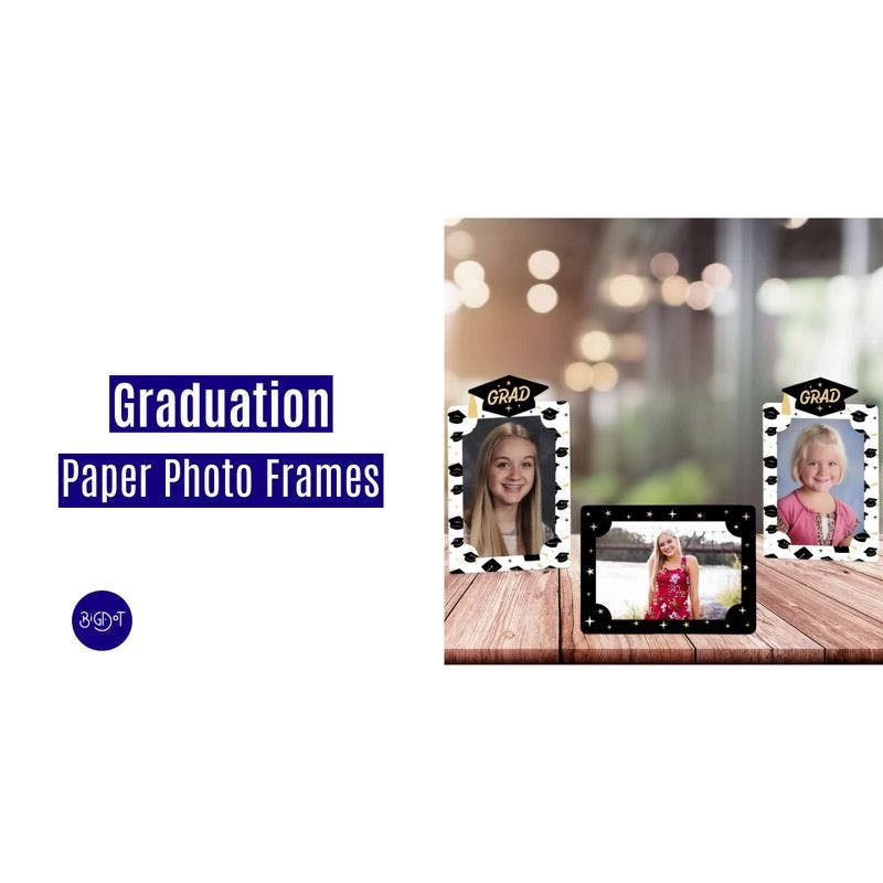 Cherished Moments Grad Cap 4x6 Graduation Paper Photo Frame Set