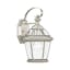 Georgetown Brushed Nickel 1-Light Outdoor Wall Lantern with Clear Glass