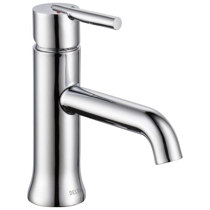 Delta Faucets Trinsic Single Handle Bathroom Faucet with Pop-Up Drain and Base Plate