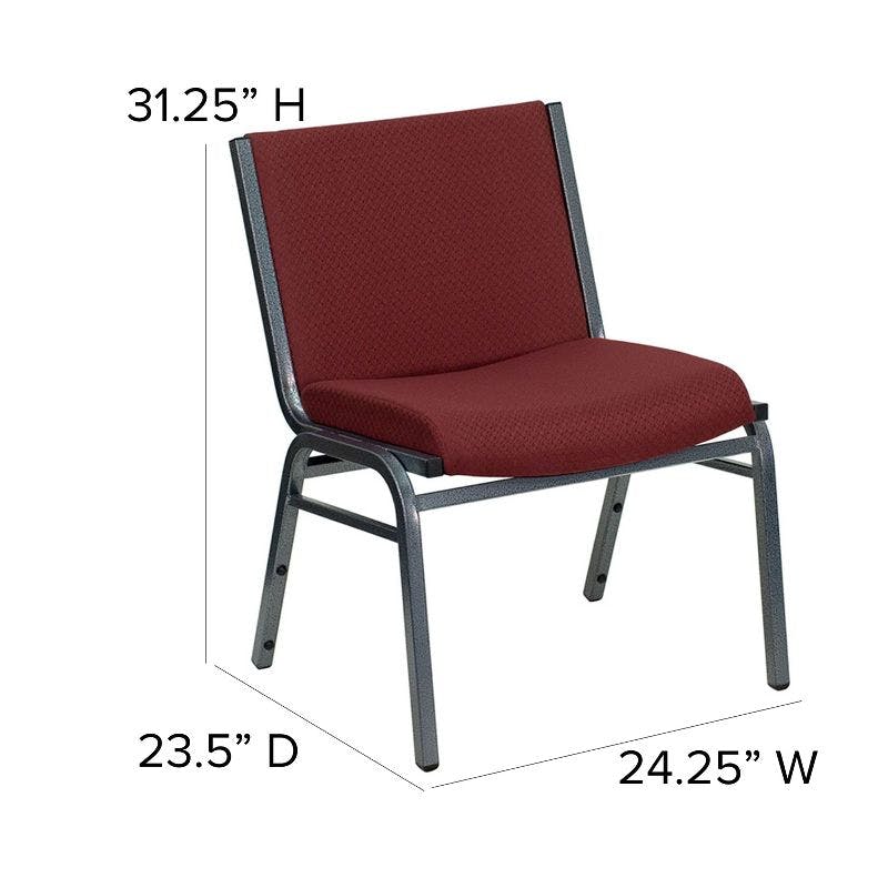 Hercules Series 1000 lb Capacity Burgundy Fabric Stacking Chair