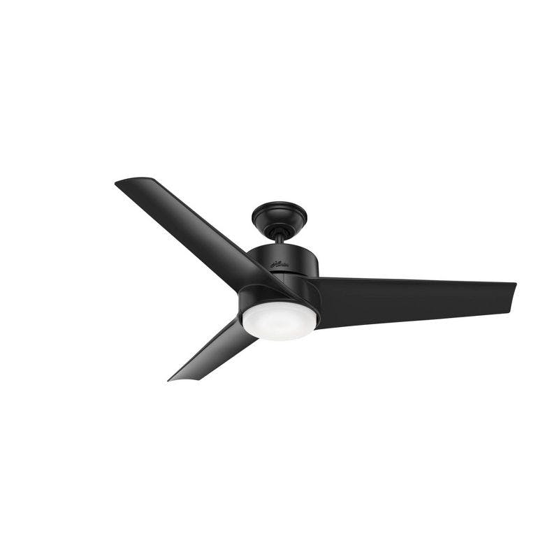 Havoc Matte Black 54" Outdoor LED Ceiling Fan with Remote