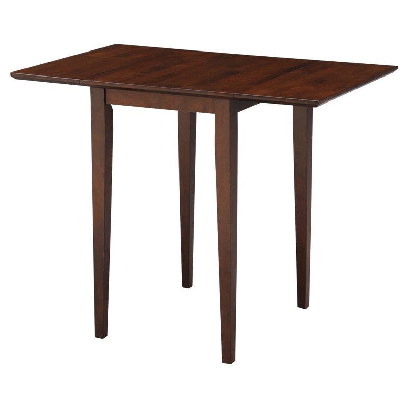 Espresso Solid Parawood Shaker Style Extendable Dining Table