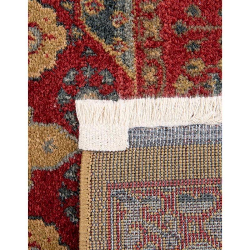 Regal Red Rectangular Easy-Care Synthetic Area Rug