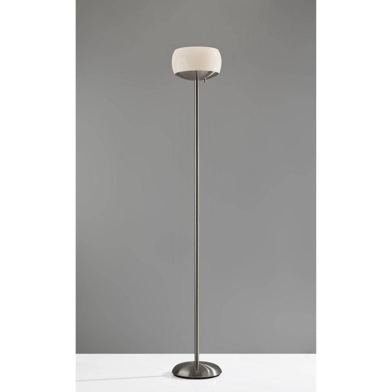 Jessica 300W Torchiere Brushed Steel - Adesso