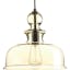 Staunton Antique Bronze 12" Bowl Pendant Light with Clear Glass Shade