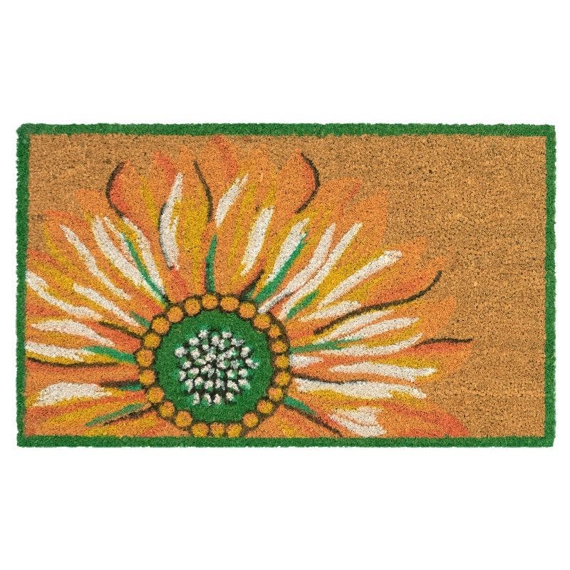 Painterly Sunflower 2'x3' Yellow Outdoor Mat