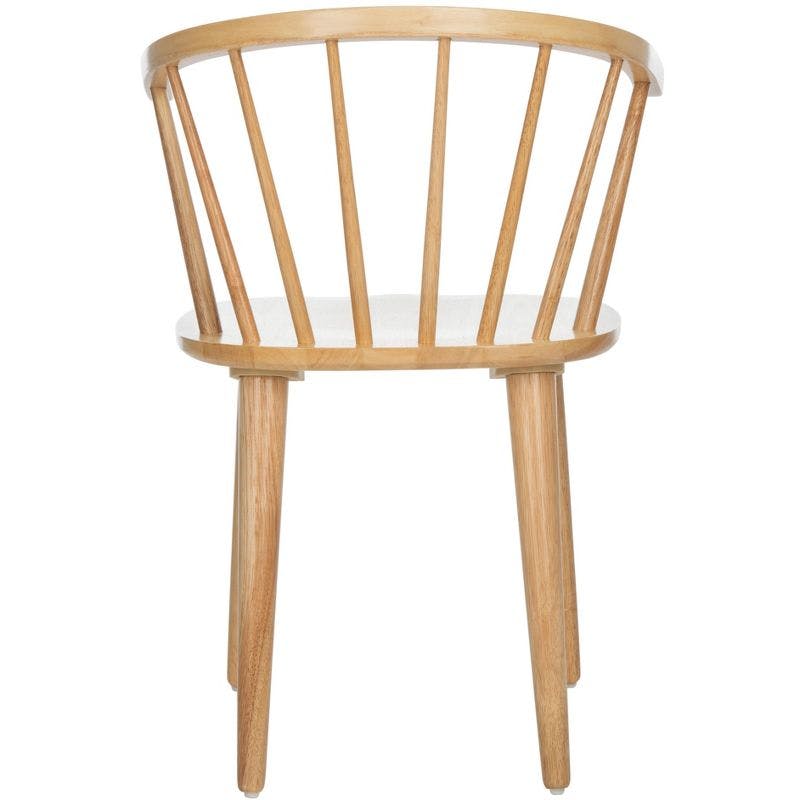 Blanchard Velvet Upholstered Natural Wood Spindle Side Chair