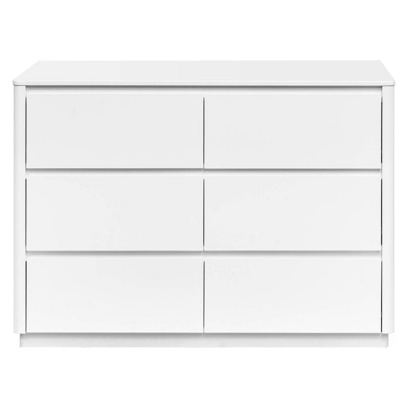 Babyletto Bento Modern Classic White Pine Wood 6-Drawer Assembled Double Dresser