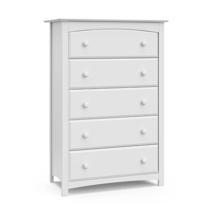 Kenton White 5-Drawer Highboy Nursery Dresser