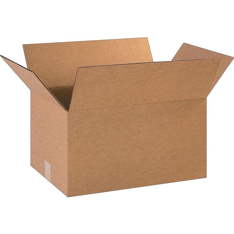Eco-Friendly 18"x12"x10" Brown Corrugated Shipping Boxes, 25-Pack