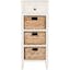 Countryside Charm White Pine 4-Drawer Rectangular Storage Table
