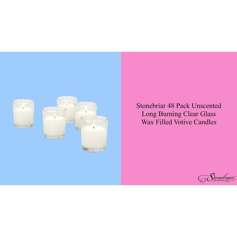 Serenity White Scented Flameless Votive Candles, 48-Pack