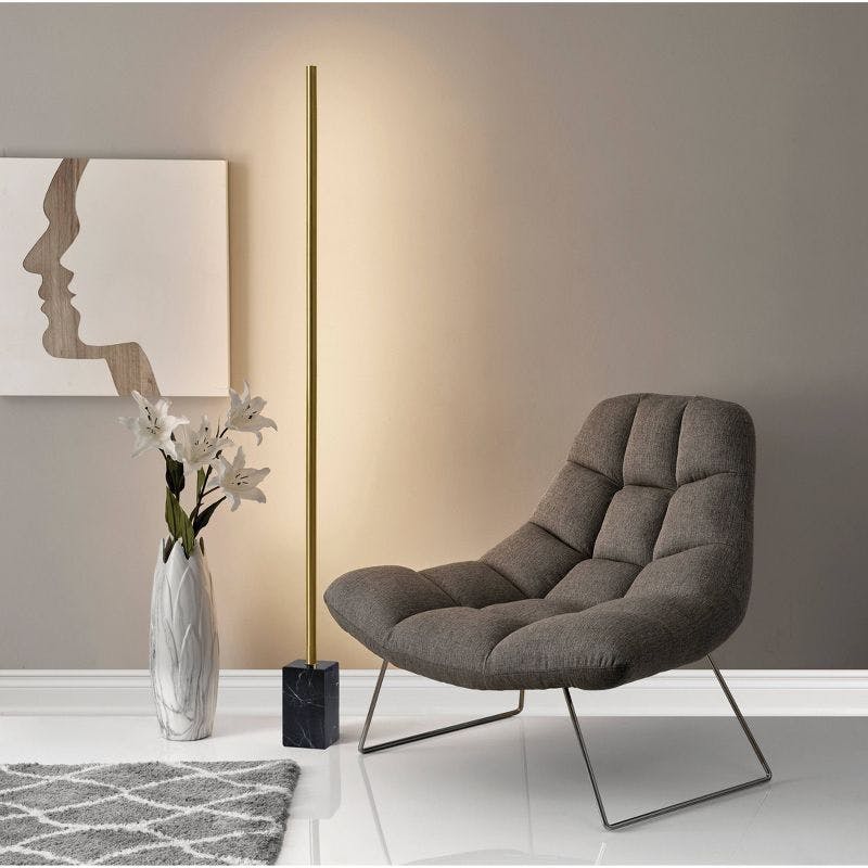 Ericson 65" Brass Dimmable LED Floor Lamp