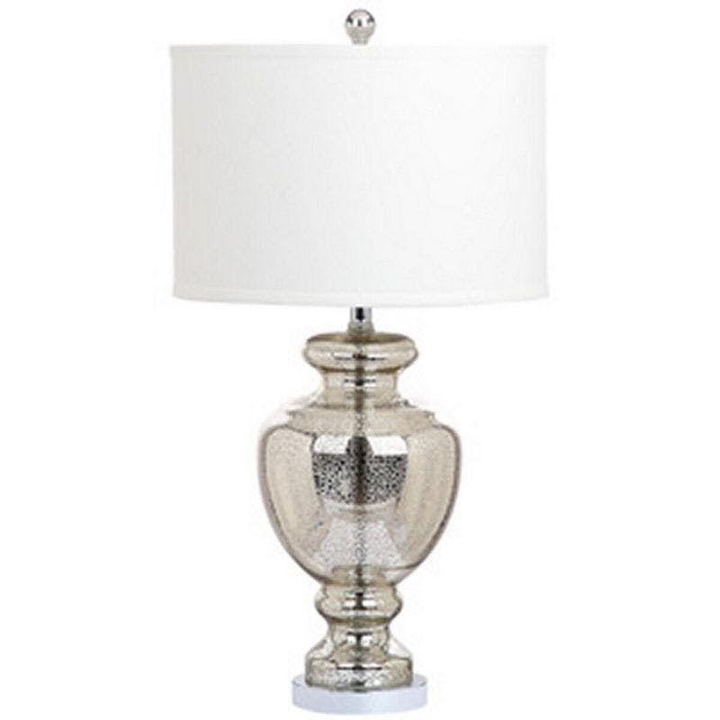 Mercury Silver Crackle Glass 28" Table Lamp Duo - Traditional Charm