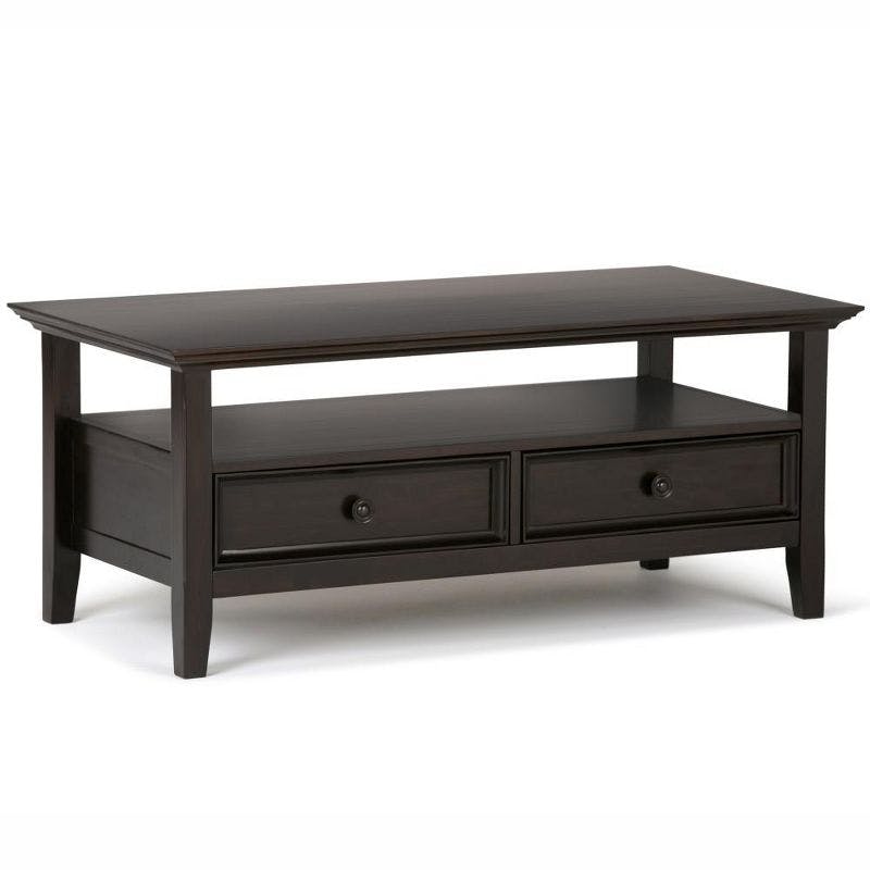 Amherst Hickory Brown 44" Wide Rectangular Lift-Top Coffee Table with Storage