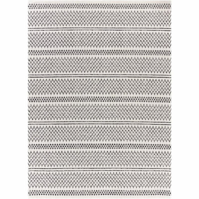 Hand-Knotted Cream Wool-Cotton Blend Bohemian Area Rug 8' x 10'