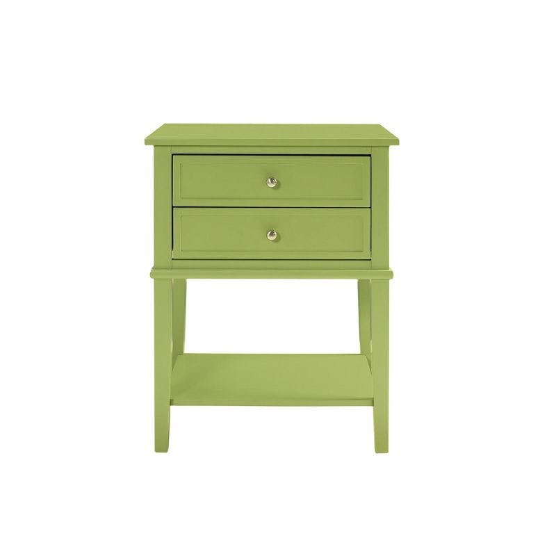 Franklin Lime Green Rectangular Accent Table with Storage