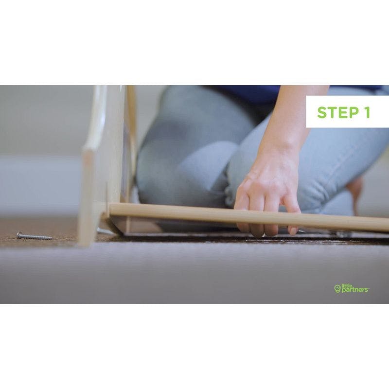 Adjustable Soft White Birchwood Toddler Step Stool with Safety Railings
