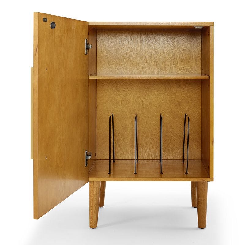 Everett Mid-Century Mahogany Console Cabinet with Adjustable Shelf