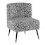 Contemporary Black Slipper Chair with Leopard Fabric