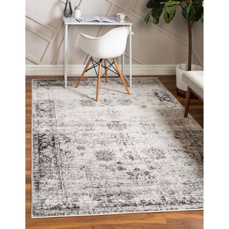Sofia Collection Reversible Gray Indoor Area Rug