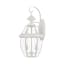 Monterey Graceful Beveled Glass 2-Light White Brass Outdoor Lantern
